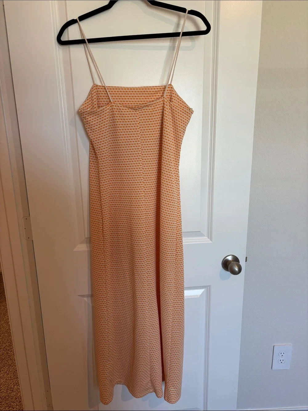Zara Orange Knit Midi Slip Dress - Picture 4 of 4